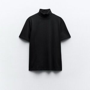 Zara Heavy Cotton Turtleneck Top